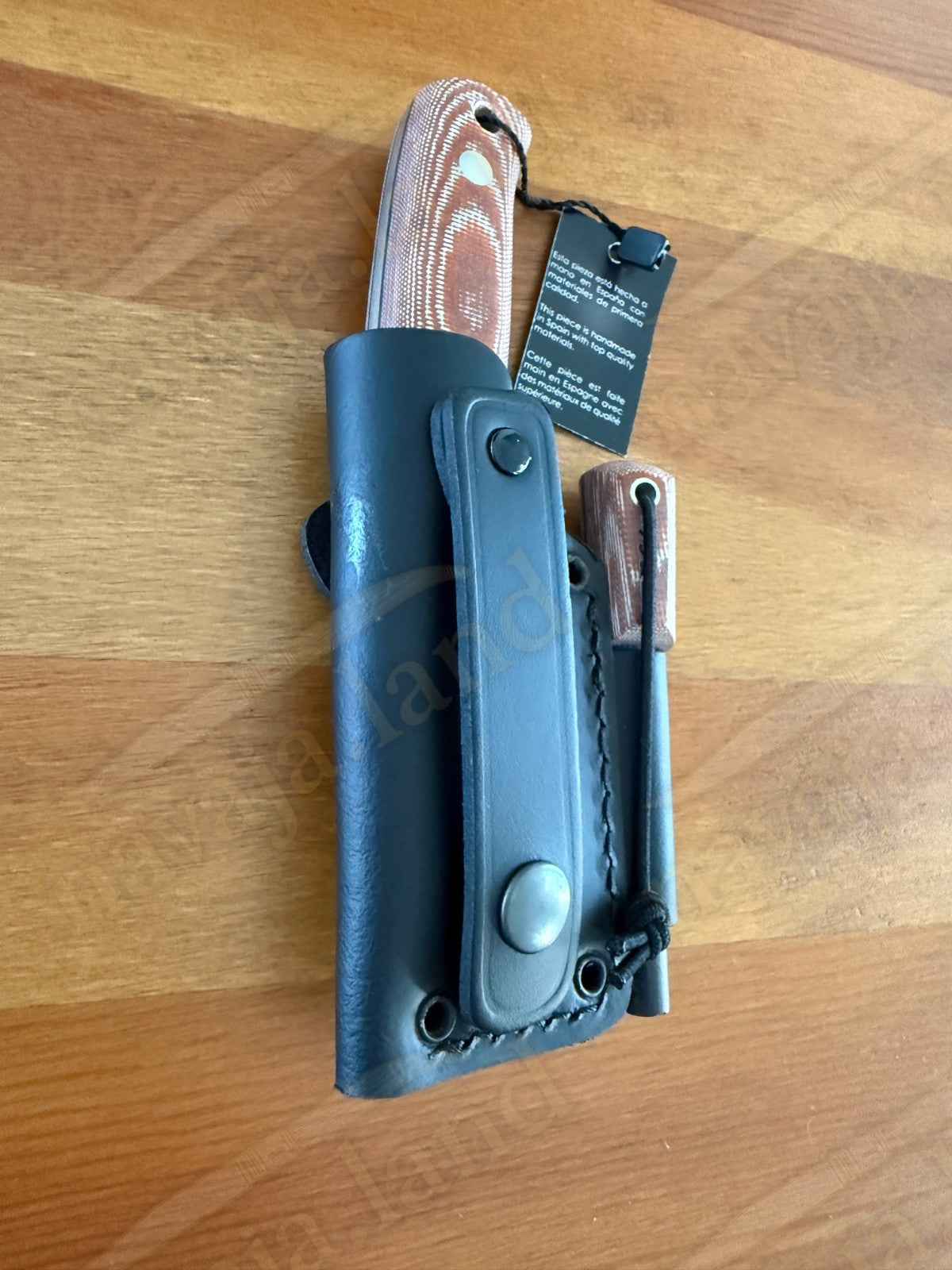 Joker Erizo TS1 3" Bohler N695 Steel Blade Fixed Knife Micarta Handle Leather