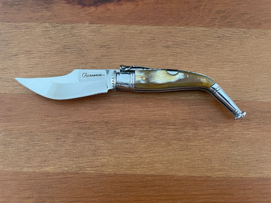 2.75" Navaja Jerezana Pocket Knife Bullhorn Scales with Ratchet - US Seller