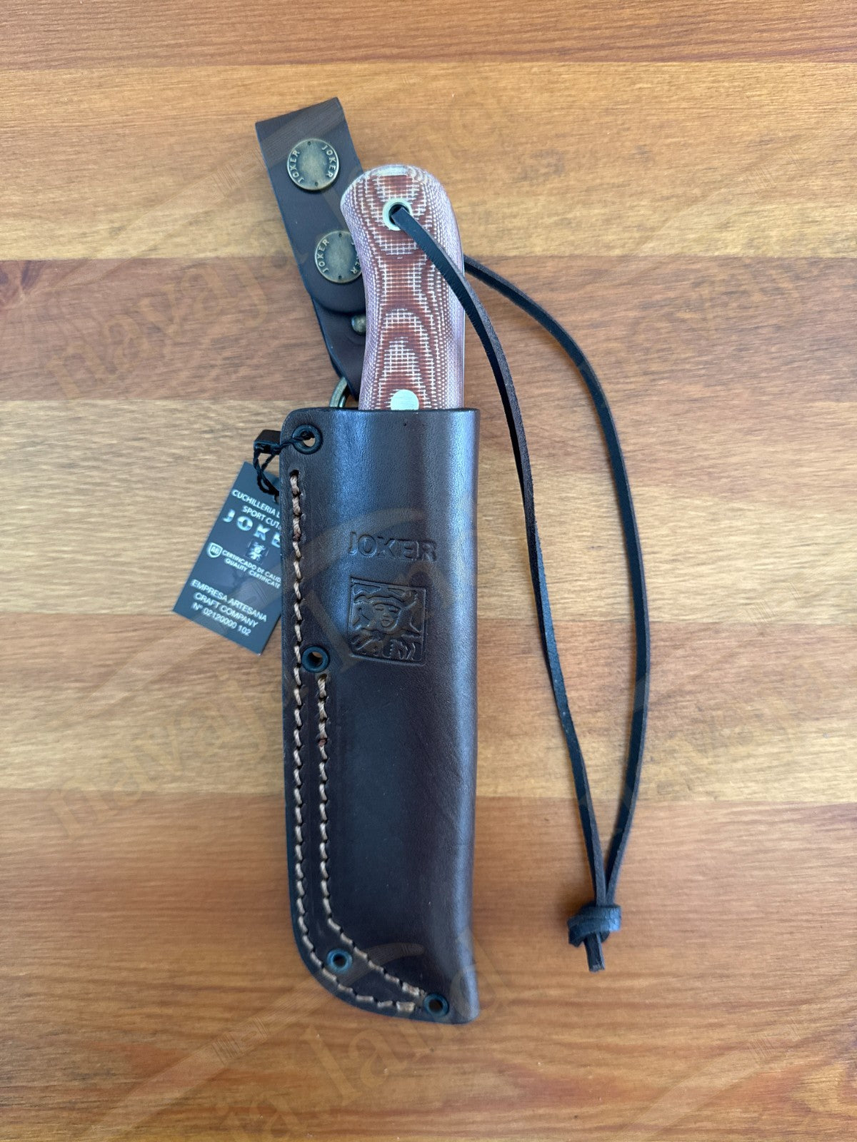 Joker Campero Fixed Knife 4.13" Full Tang K720 Carbon Steel Blade Micarta Handle