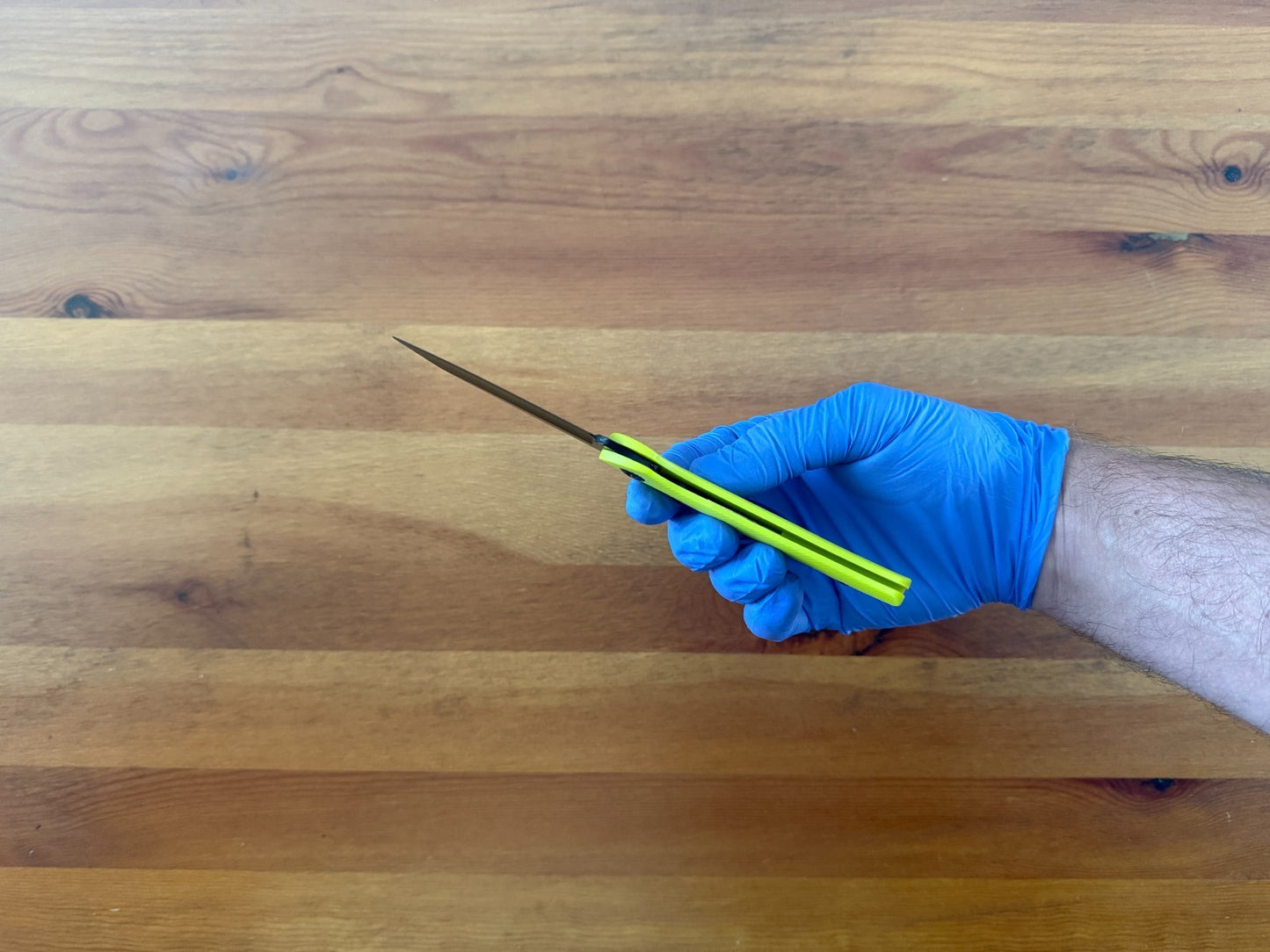 3.15" 420 Steel Blade Finished in Black - Yellow Nylon Fiber Handle Lightweight