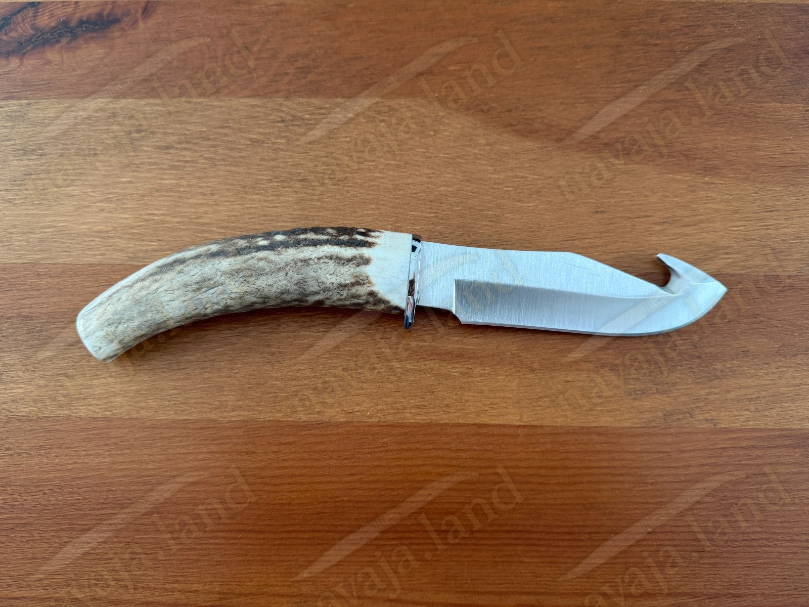 Joker Huron Skinning Knife 4.3” MOVA Blade | Deer Antler Handle | Leather Sheath