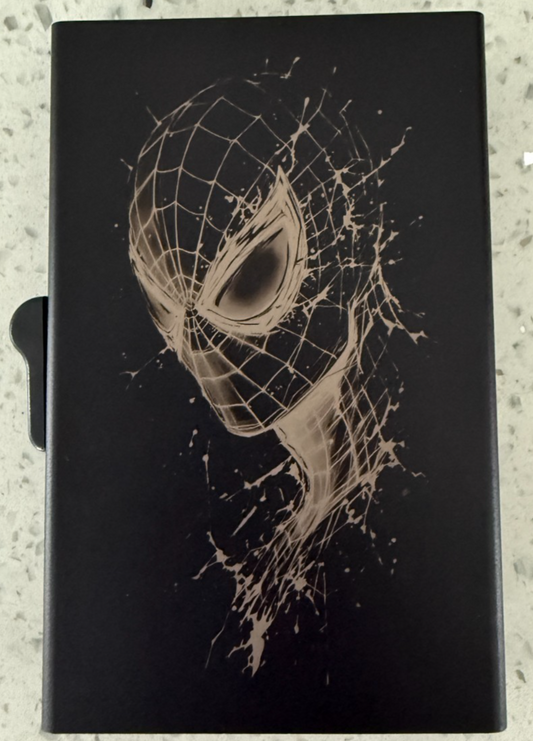 Spiderman Design Pop Up Airtag Wallet Leather Credit Card Holder Aluminum