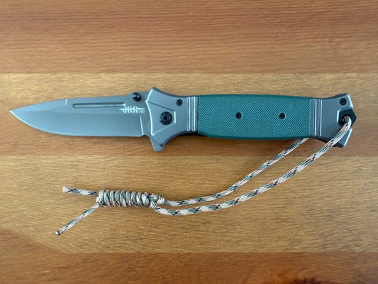 3.7" Stainless Steel Blade Rescue Pocket Knife With Titanium Coating G10 Handle