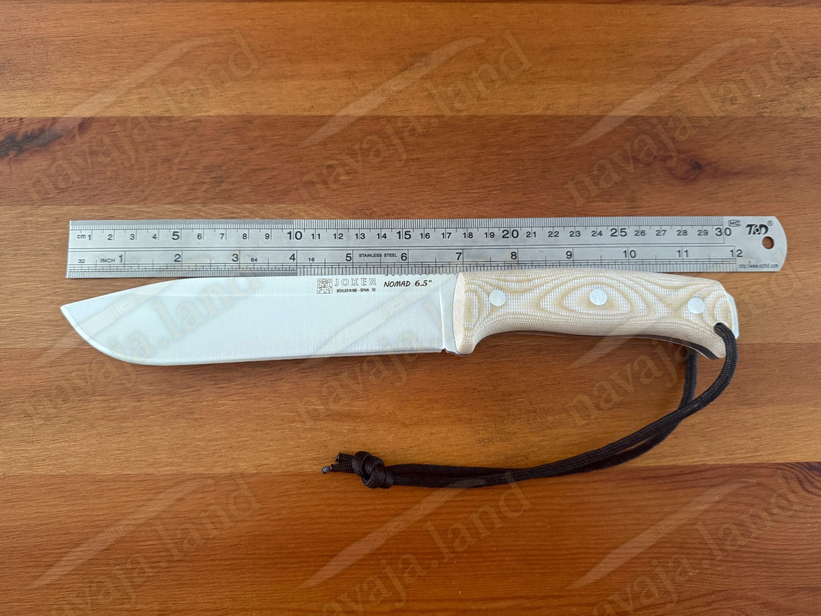Joker Nomad Survival / Camp Knife 6.5" Böhler N695 Steel Beige Micarta Handle
