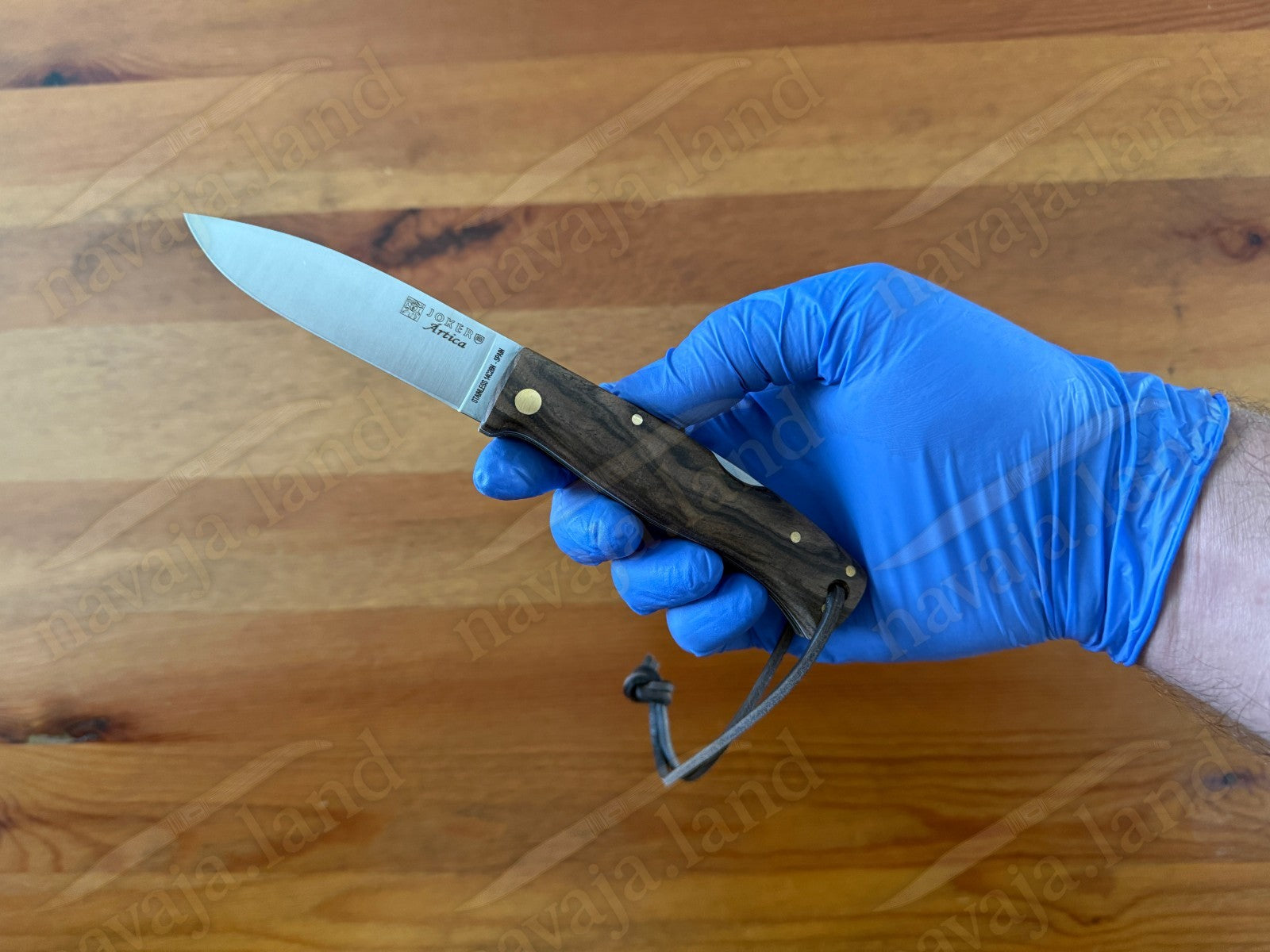 3.15” Joker Artica Bushcraft Folding Knife (Walnut Wood Handle) Handmade - Spain