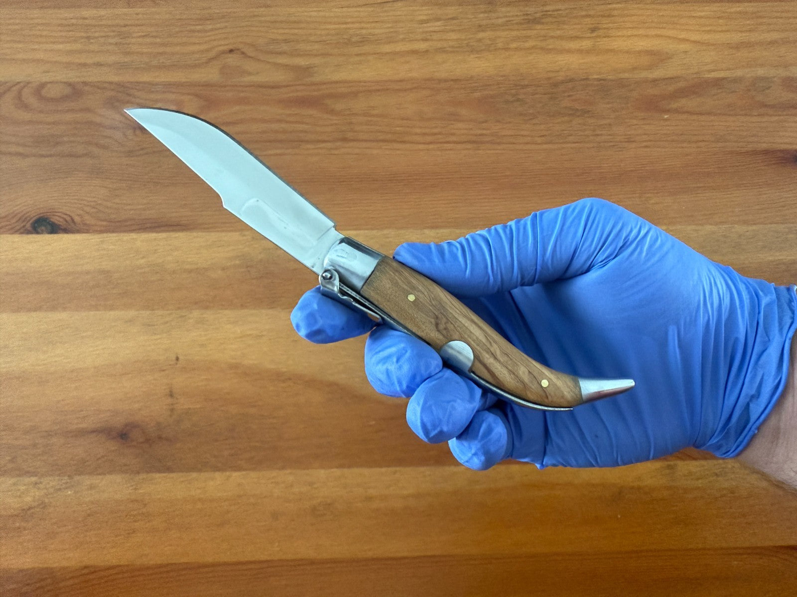 3.2" Spanish Navaja Teja Albacete Folding Pocket Knife Olive Wood Scales