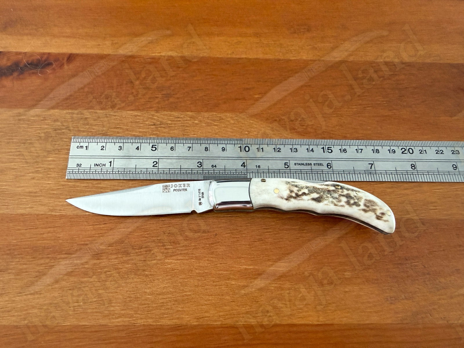 3” Joker Pointer Camping Folding Knife (Deer Antler Handle) Handmade in Spain