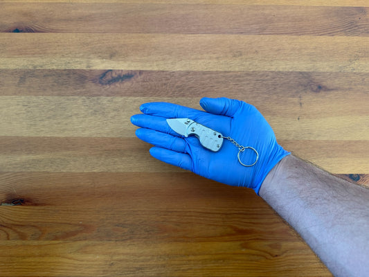 1.2" Stainless Steel Blade Keychain Mini Folding Knife Liner Lock Silver - Spain