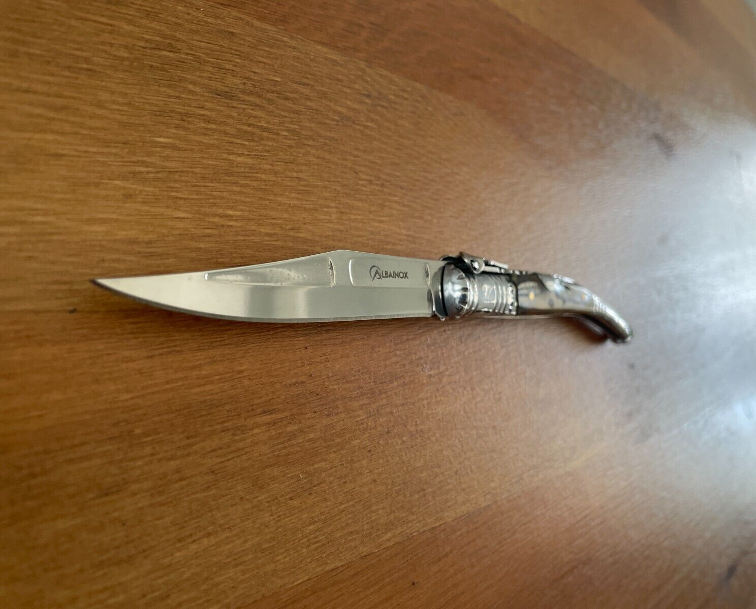 3.34” Spanish Navaja Serrana Folding Pocket Knife Bullhorn Handle - US Seller