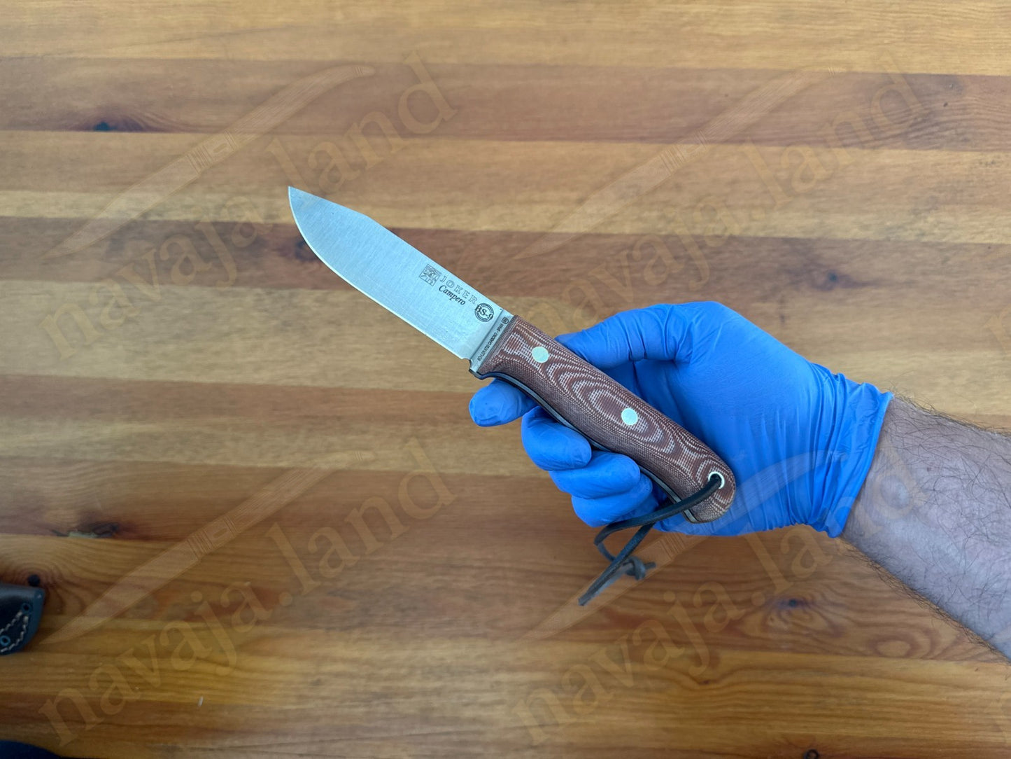 Joker Campero Fixed Knife 4.13" Full Tang K720 Carbon Steel Blade Micarta Handle