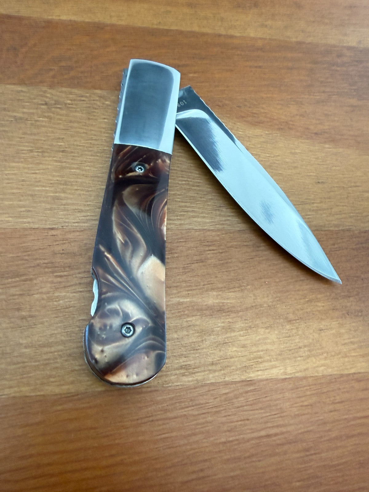 4" 8Cr14MoV Steel Tramuntana Folding Knife Mirror-Polished Bolsters From Spain