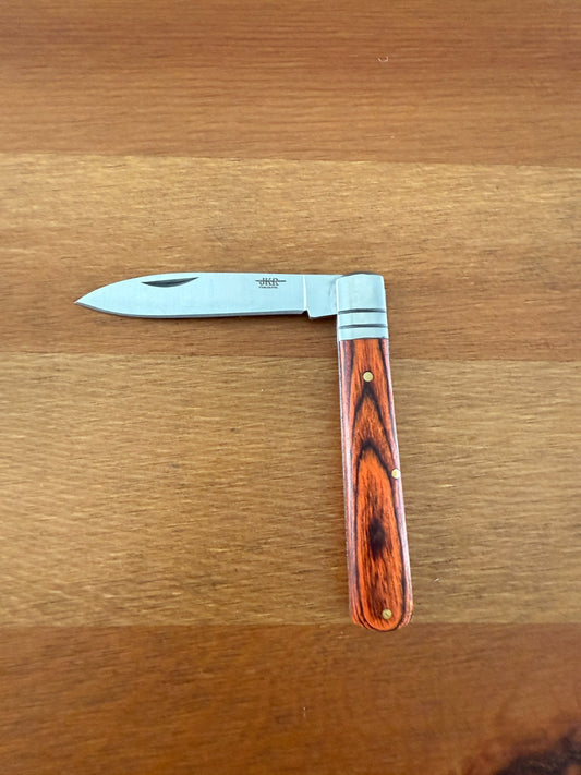 2.75" Spanish Navaja Albacete Classic Pocket Red Stamina Wood Scales Slipjoint