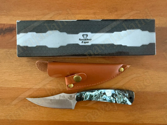 Snake Eye Tactical Fixed Blade Hunting Knife Full Tang with Sheath Wolf Pack
