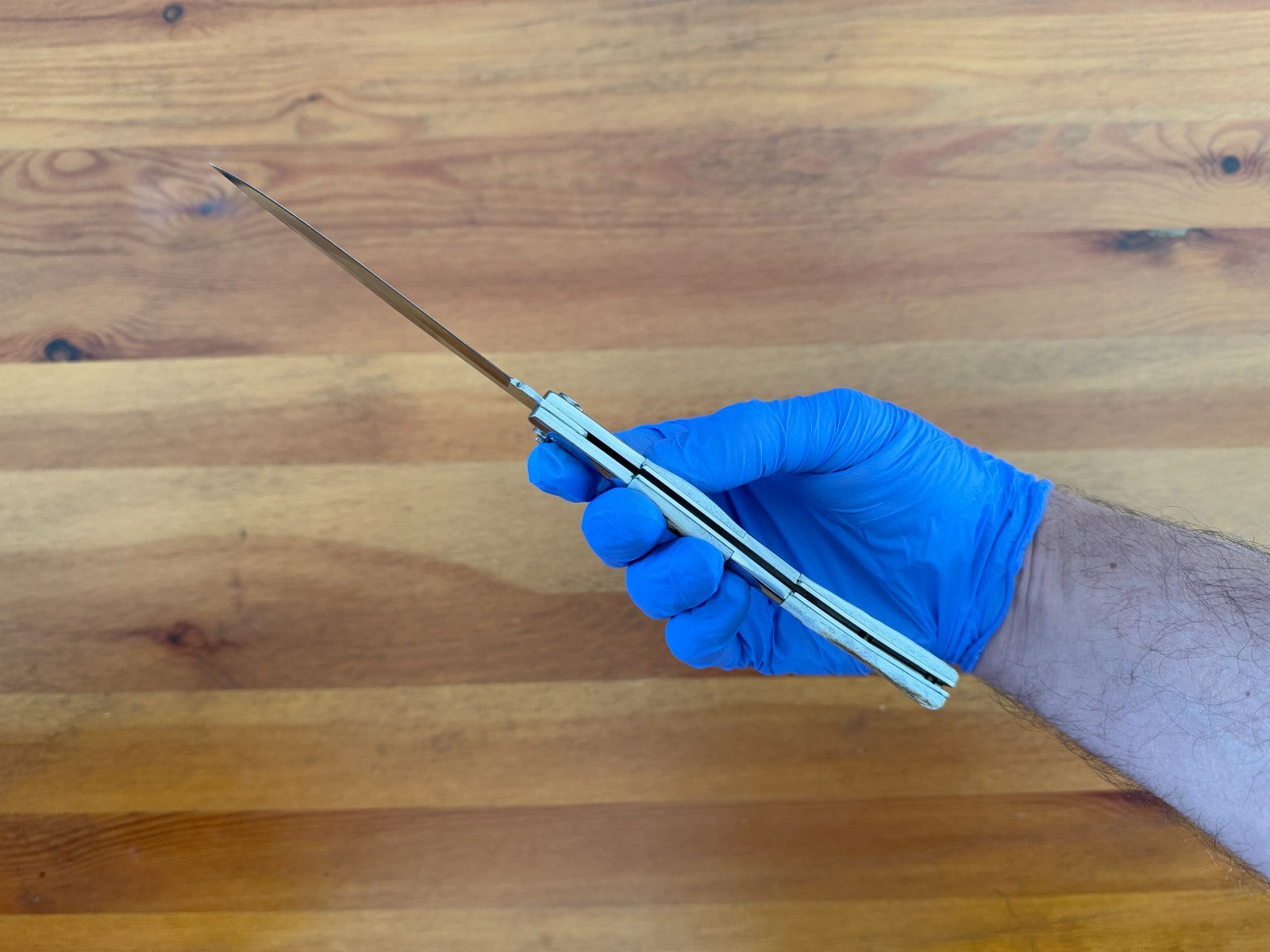 4.3" 420 Steel Arabian Style Spanish Navaja Ratchet Pocket Knife Staghorn Scales