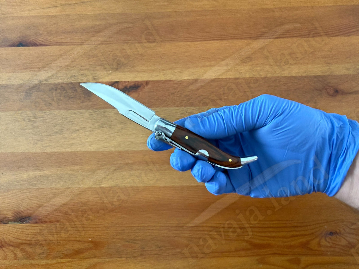 2.55” Spanish Navaja Teja Albacete Pocket Knife Red Stamina Scales with Ratchet