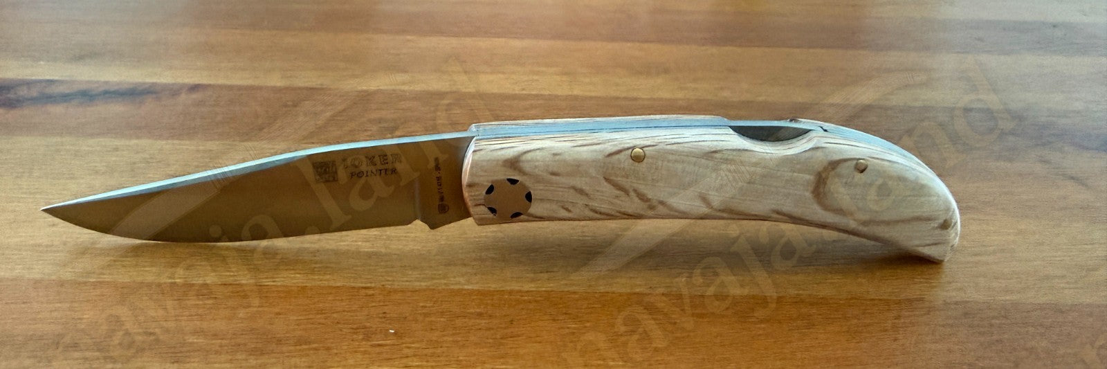 3.54” Joker Pointer Camping Folding Knife (Holm Oak Wood Handle) Made in Spain