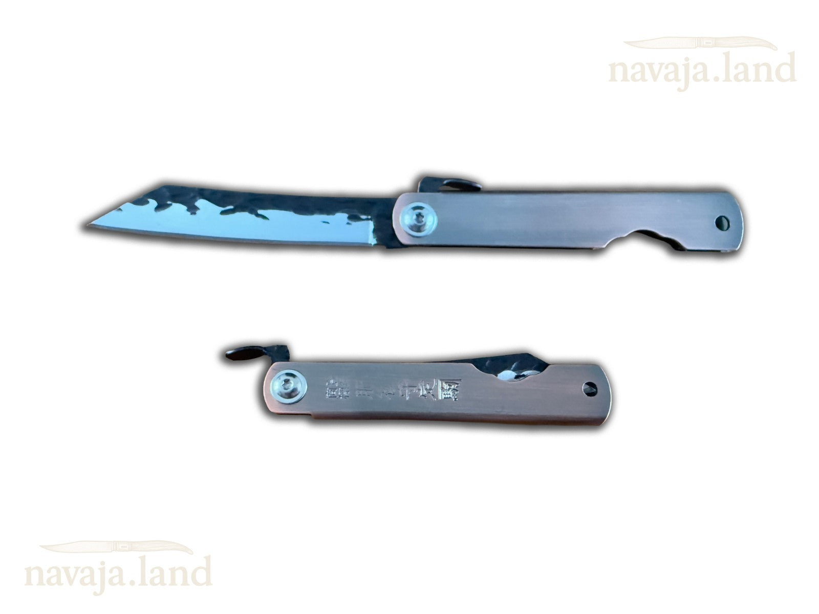 3" Navaja Higonokami Knife Stainless Steel Handle with Satin Bronze Finish