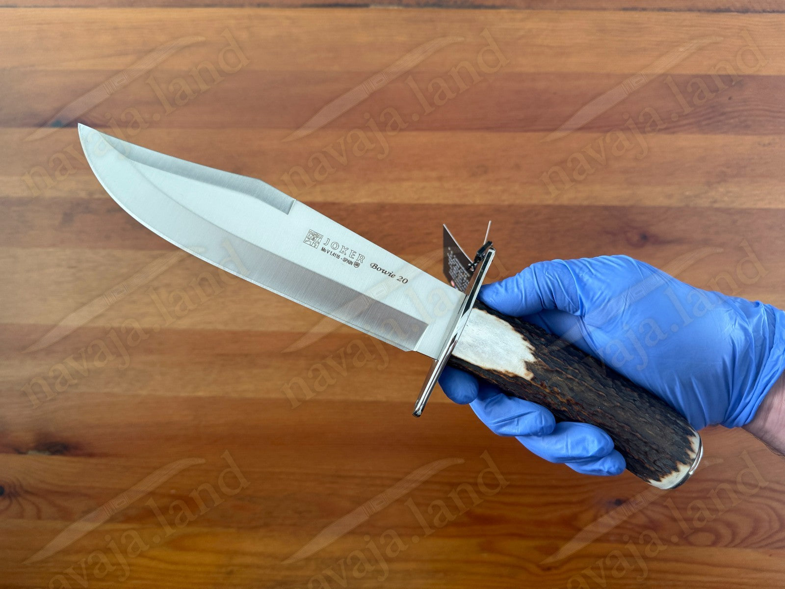Joker Bowie 20 Hunting Knife – 7.87” MOVA Blade | Deer Antler Handle | Sheath