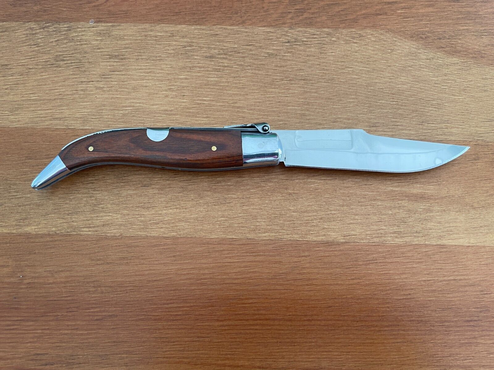 3.6” Spanish Navaja Teja Albacete Pocket Knife Red Stamina Scales - USA Seller