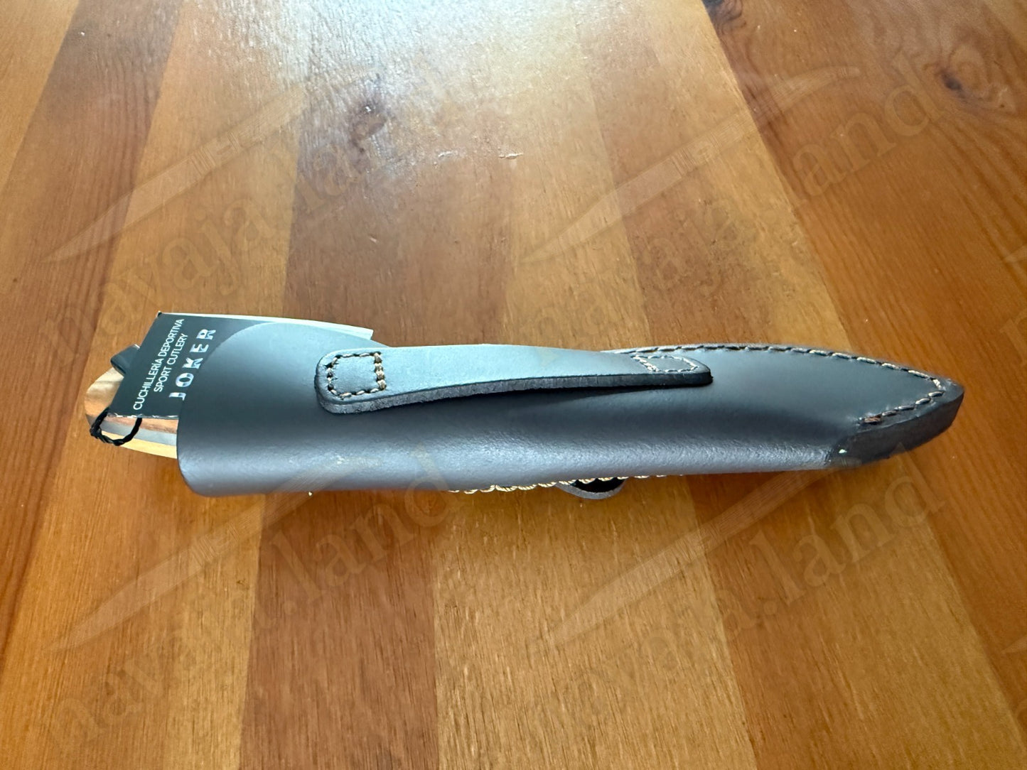Joker Pecari Skinning Knife 3.34” MOVA Blade Olive Wood Handle Leather Sheath
