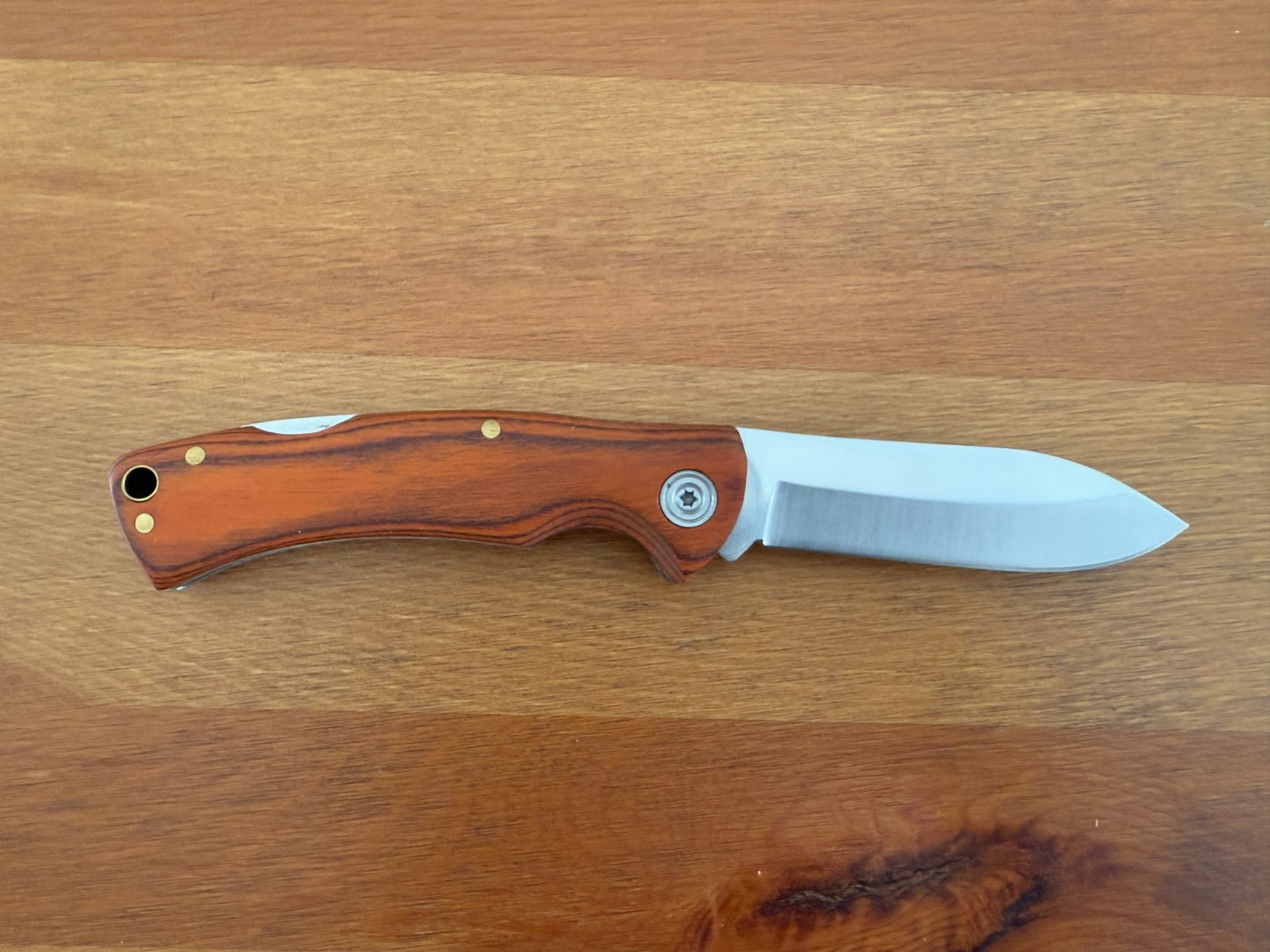 Folding Knife 7.8 cm (3 in) Stainless Steel Blade Lockback Pakkawood Handle