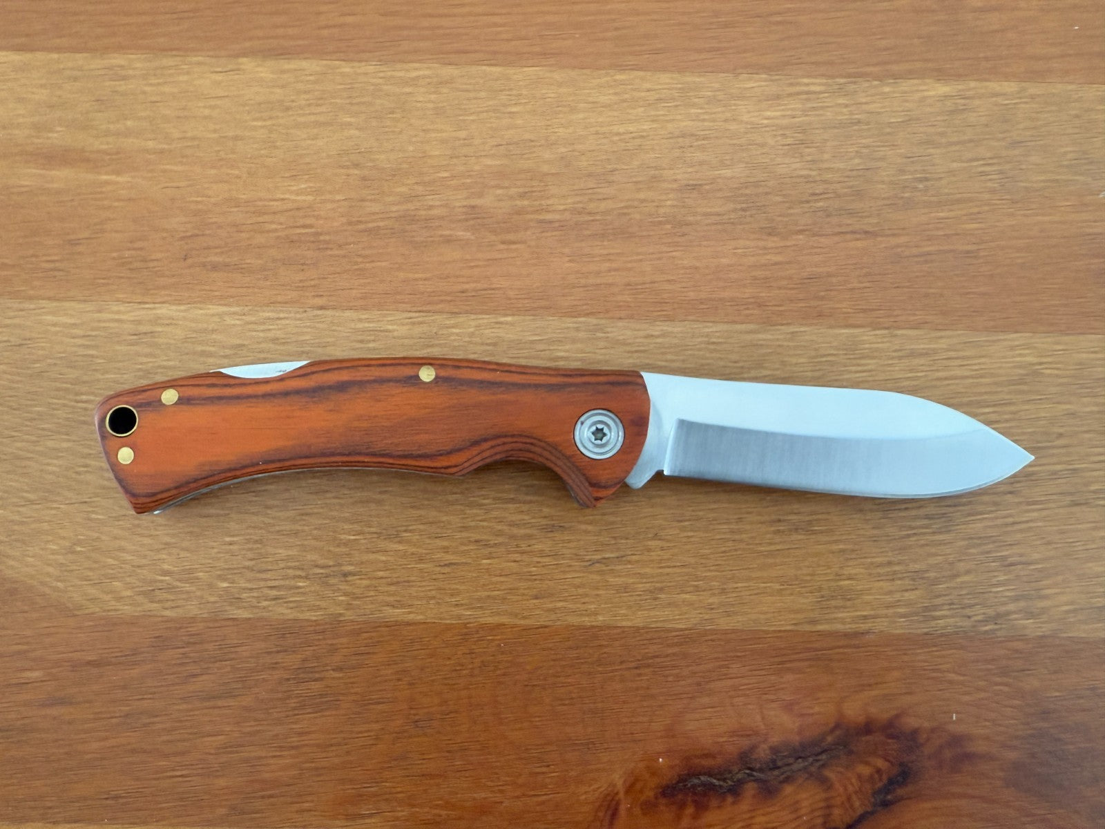 Folding Knife 7.8 cm (3 in) Stainless Steel Blade Lockback Pakkawood Handle