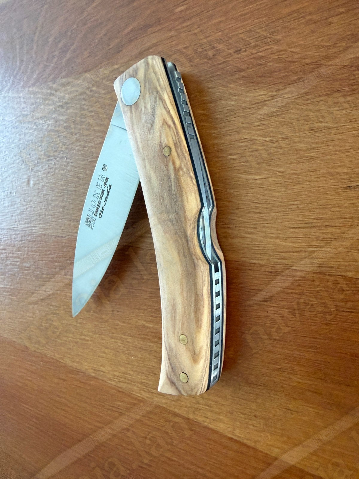 Joker BECADA Knife – 3.15” Sandvik 14C28N Blade | Olive Wood | Leather Sheath