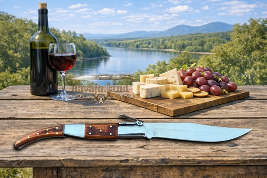5.3" Arabian Style Classic Spanish Navaja Knife Red Wood Scales With a Ratchet