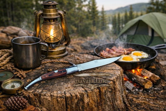 🔥 6” Spanish Classic Navaja Serrana Folding Knife – Red Wood Handle | Ratchet