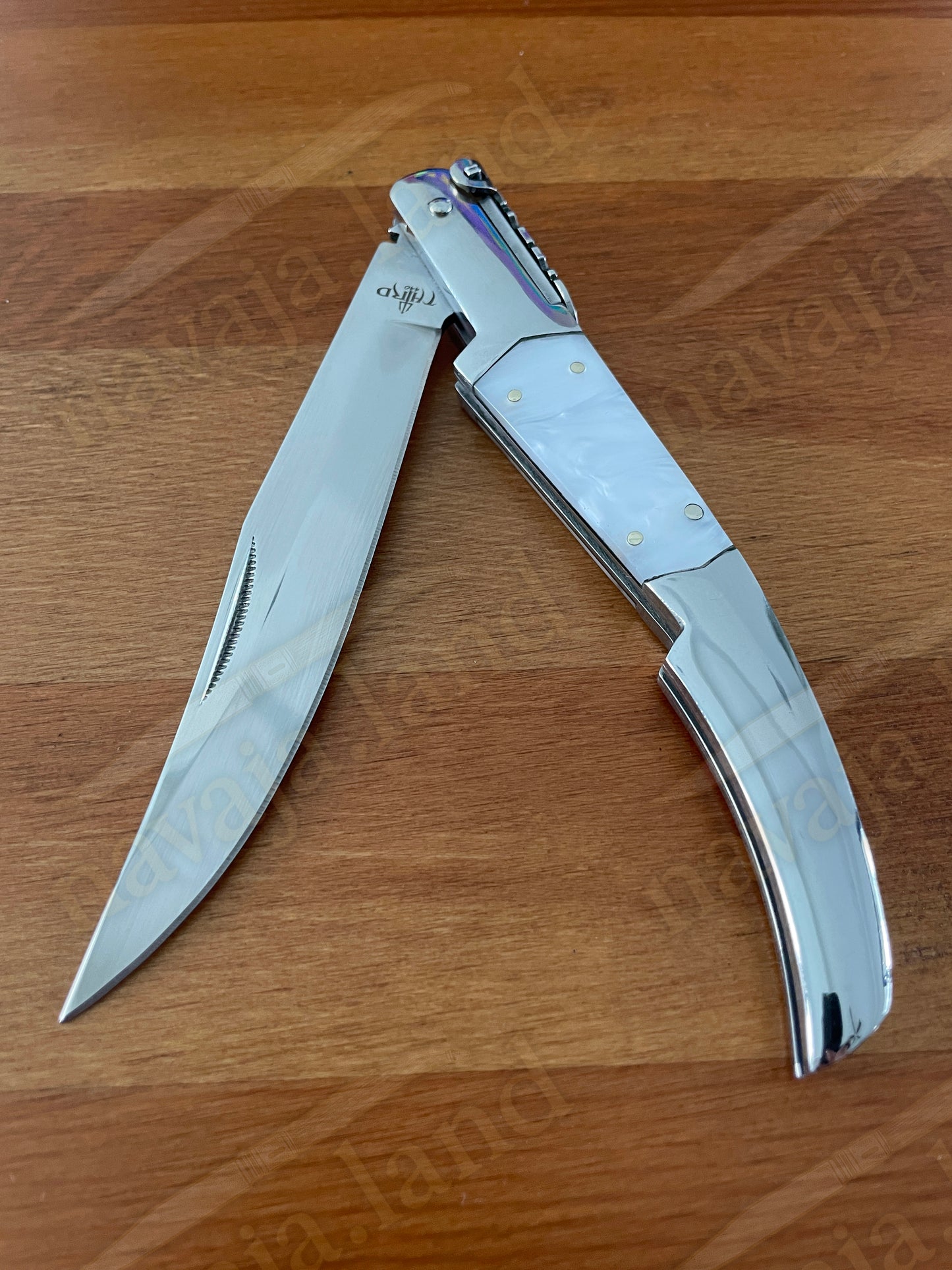 Collector’s Spanish Artisan Navaja – 5.1” Arabian Style Ratchet Knife 440 Steel - Made in Spain