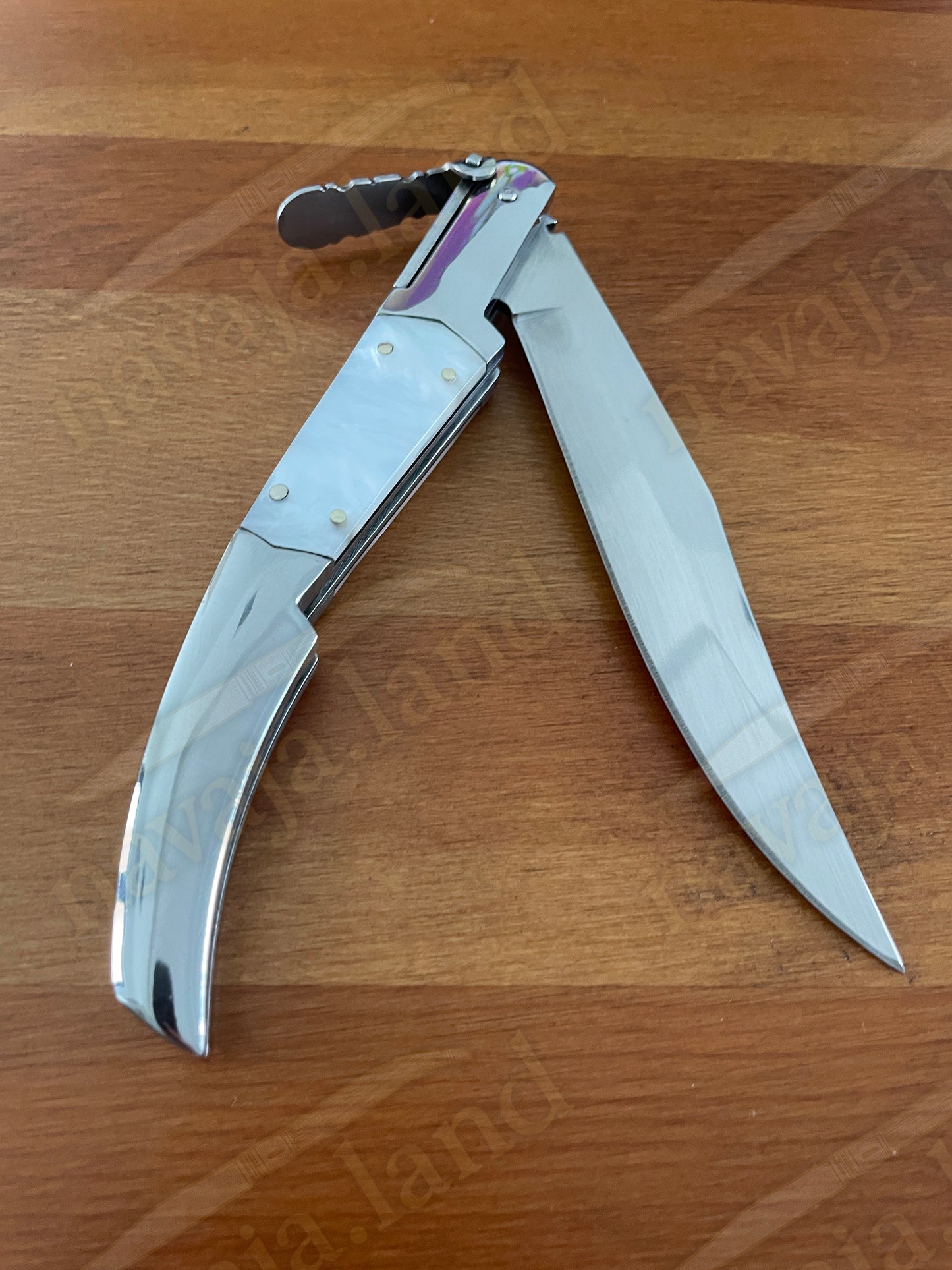 Collector’s Spanish Artisan Navaja – 5.1” Arabian Style Ratchet Knife 440 Steel - Made in Spain