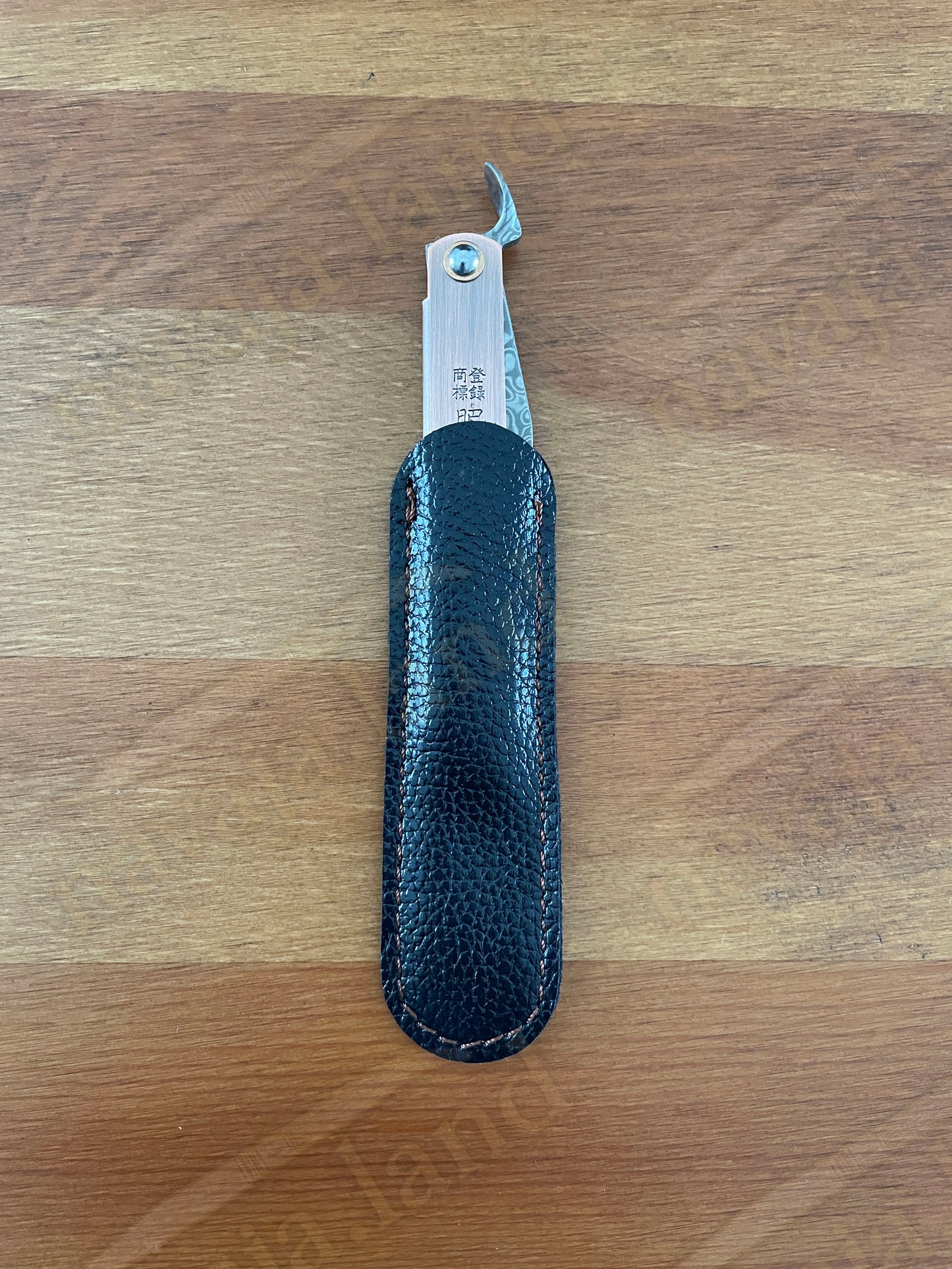 2.9” Higonokami Style Pocket Knife – 79-Layer Damascus Blade | Copper Handle | Sheath | EDC Folding Knife