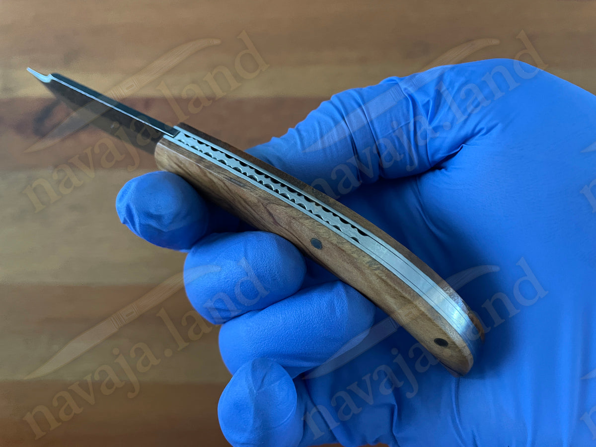 2.5" Tramuntana Navaja Folding Pocket Knife 440 Steel Olive Wood Handle - Spain