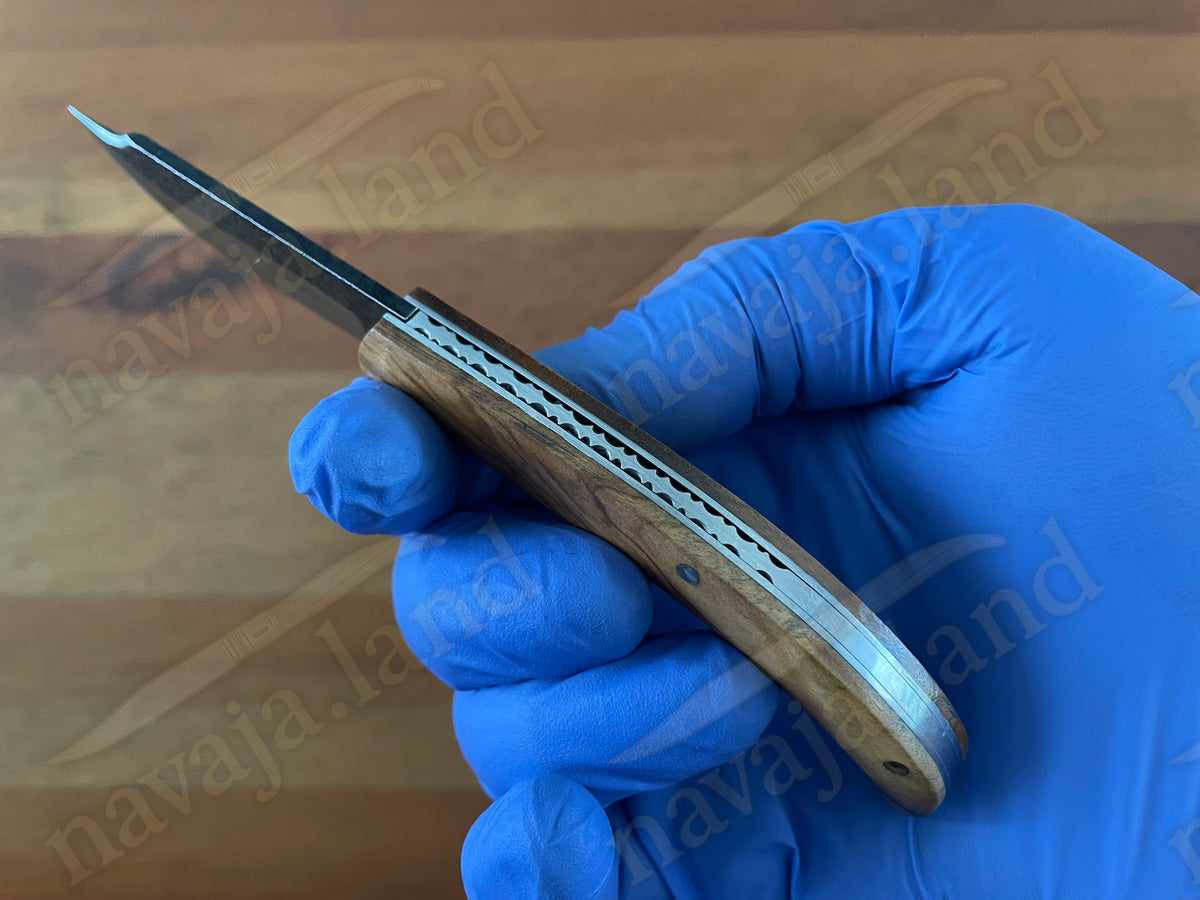 2.5" Tramuntana Navaja Folding Pocket Knife 440 Steel Olive Wood Handle - Spain
