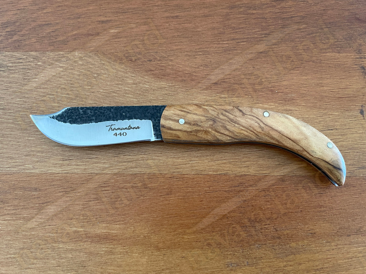2.5" Tramuntana Navaja Folding Pocket Knife 440 Steel Olive Wood Handle - Spain