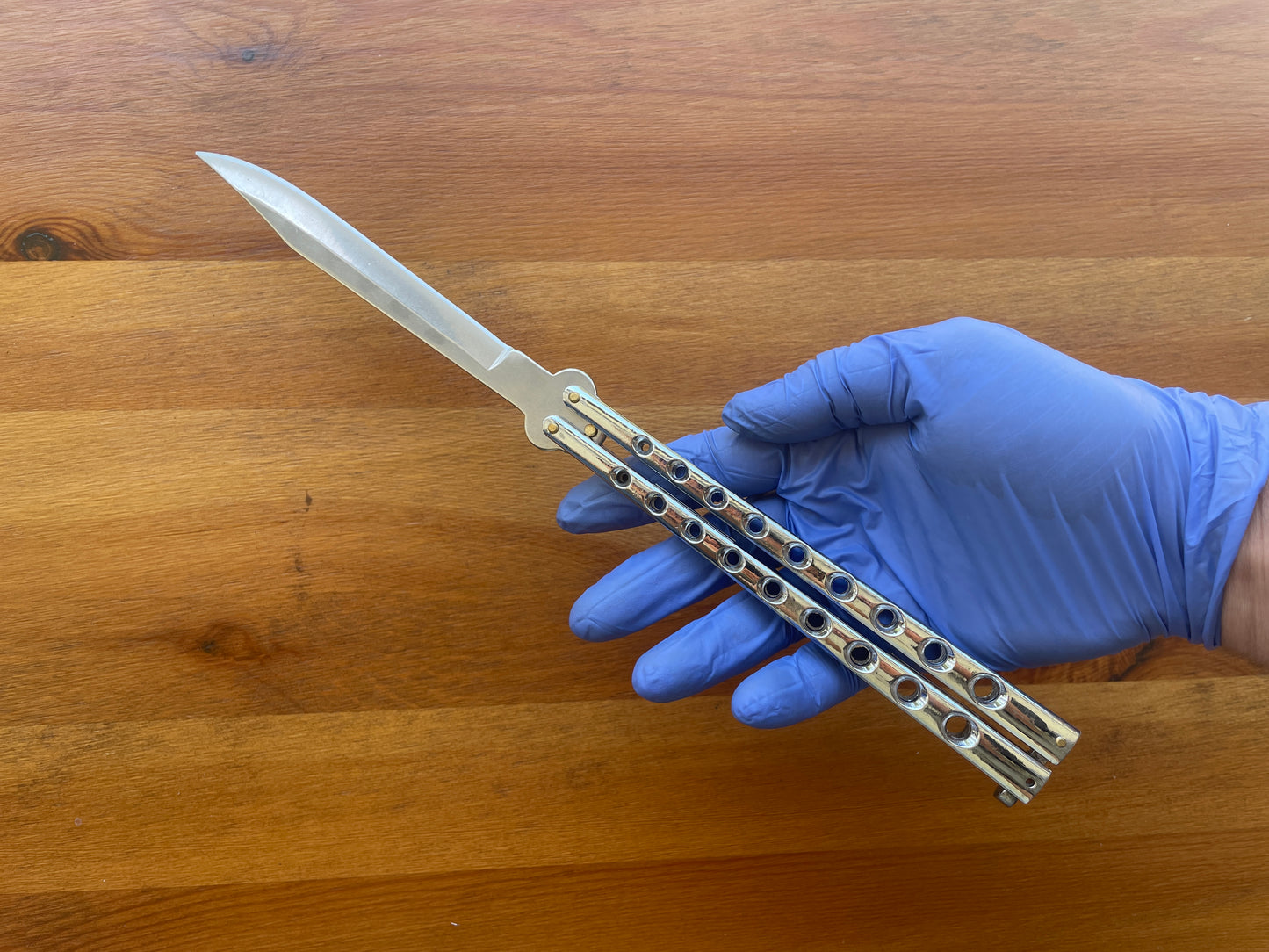 5.9" Stainless Blade Folding Pocket Knife With Zamak/Chrome Handle Long Blade