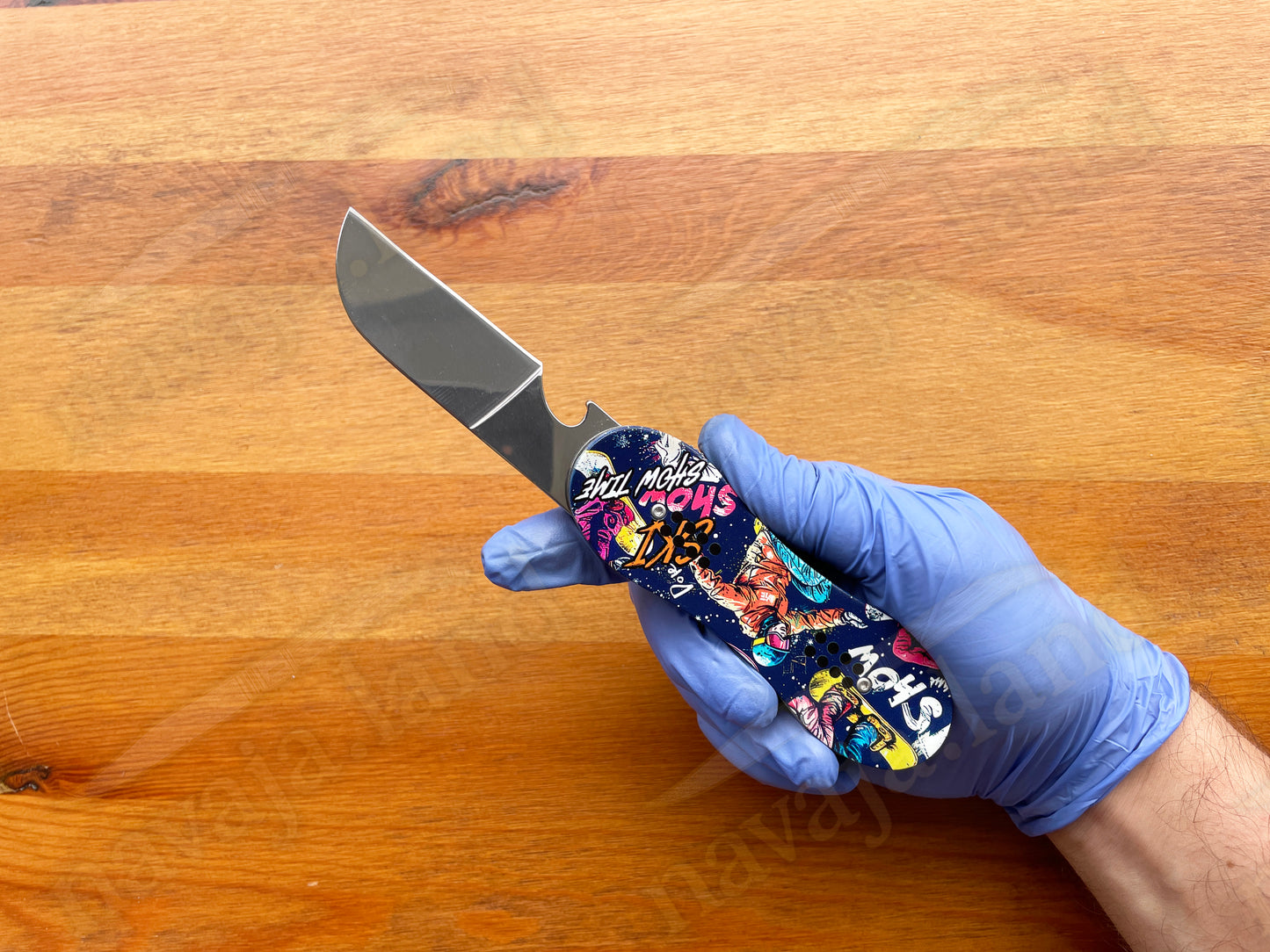3.14” Snowboard Pocket Knife – Bottle Opener | Liner Lock | Aluminum Handle
