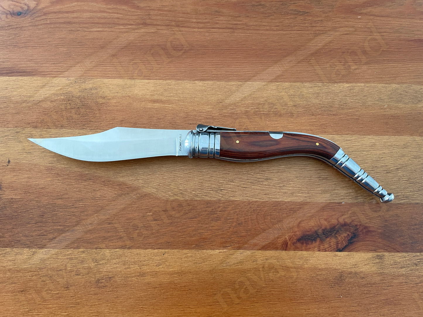 🔥 5.5" Sevillian (Sevillana) Style Classic Spanish Navaja Folding Knife – Red Wood Handle | Ratchet Lock | Made in Spain