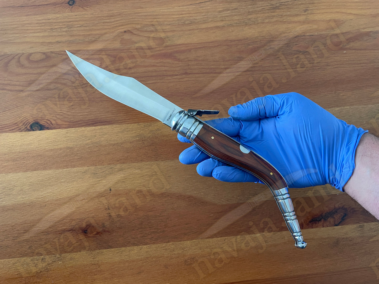 🔥 5.5" Sevillian (Sevillana) Style Classic Spanish Navaja Folding Knife – Red Wood Handle | Ratchet Lock | Made in Spain