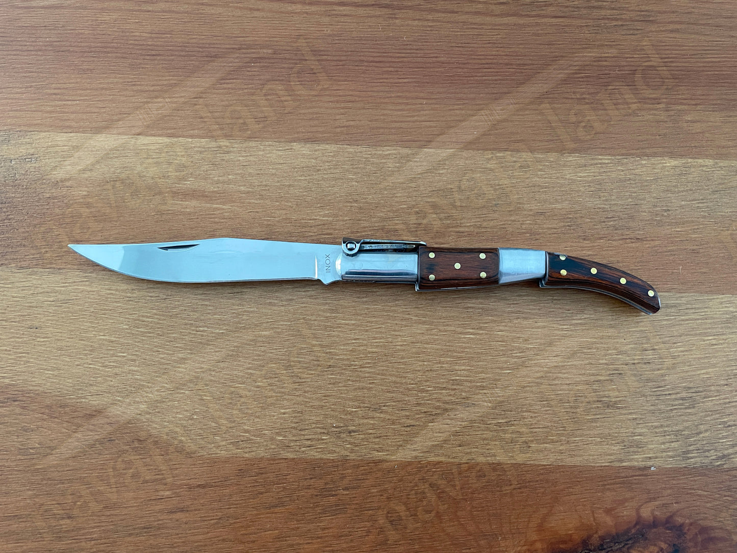 🔪4” Arabian Style Spanish Navaja – Red Wood & Steel Handle | Ratchet (Carraca) | Made in Spain