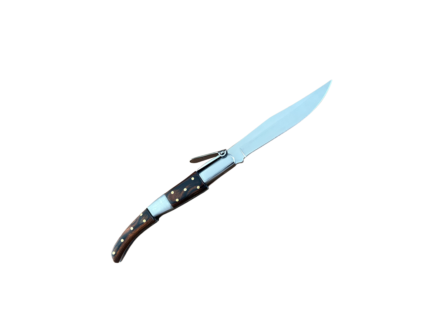 🔪4” Arabian Style Spanish Navaja – Red Wood & Steel Handle | Ratchet (Carraca) | Made in Spain