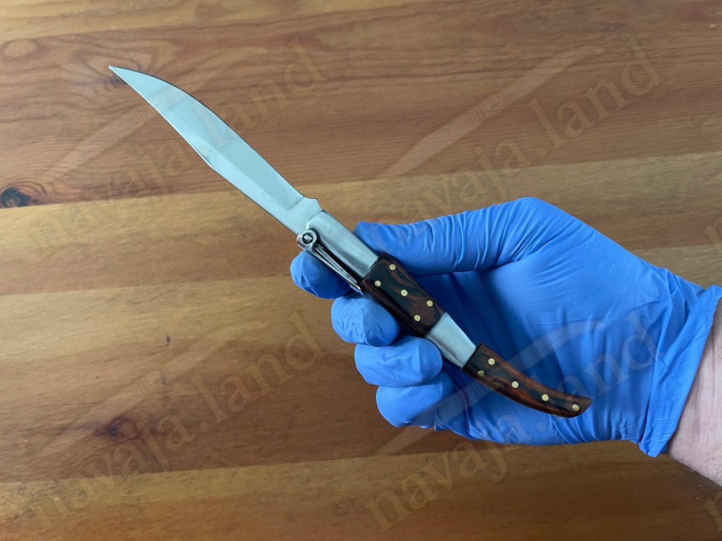 🔪4” Arabian Style Spanish Navaja – Red Wood & Steel Handle | Ratchet (Carraca) | Made in Spain