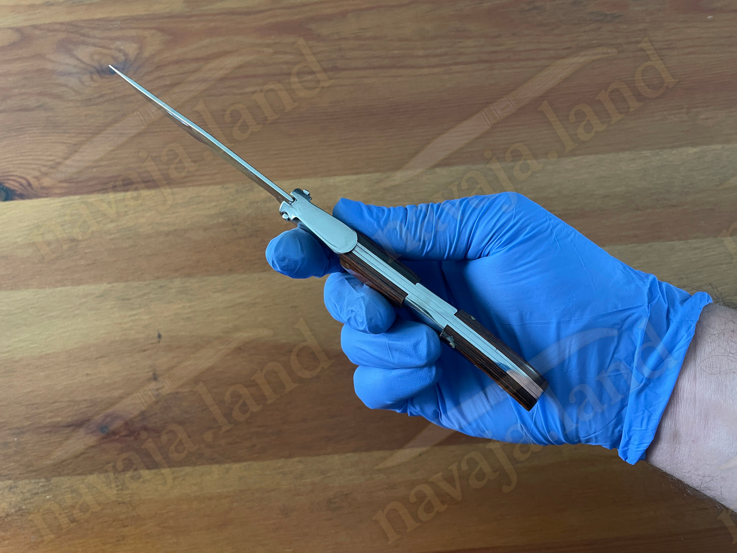 🔪4” Arabian Style Spanish Navaja – Red Wood & Steel Handle | Ratchet (Carraca) | Made in Spain