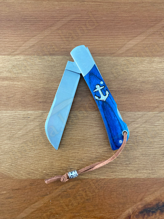3.15" Beak Marin Najava Pocket Knife Sailor / Marinera Blue Stamina Handle