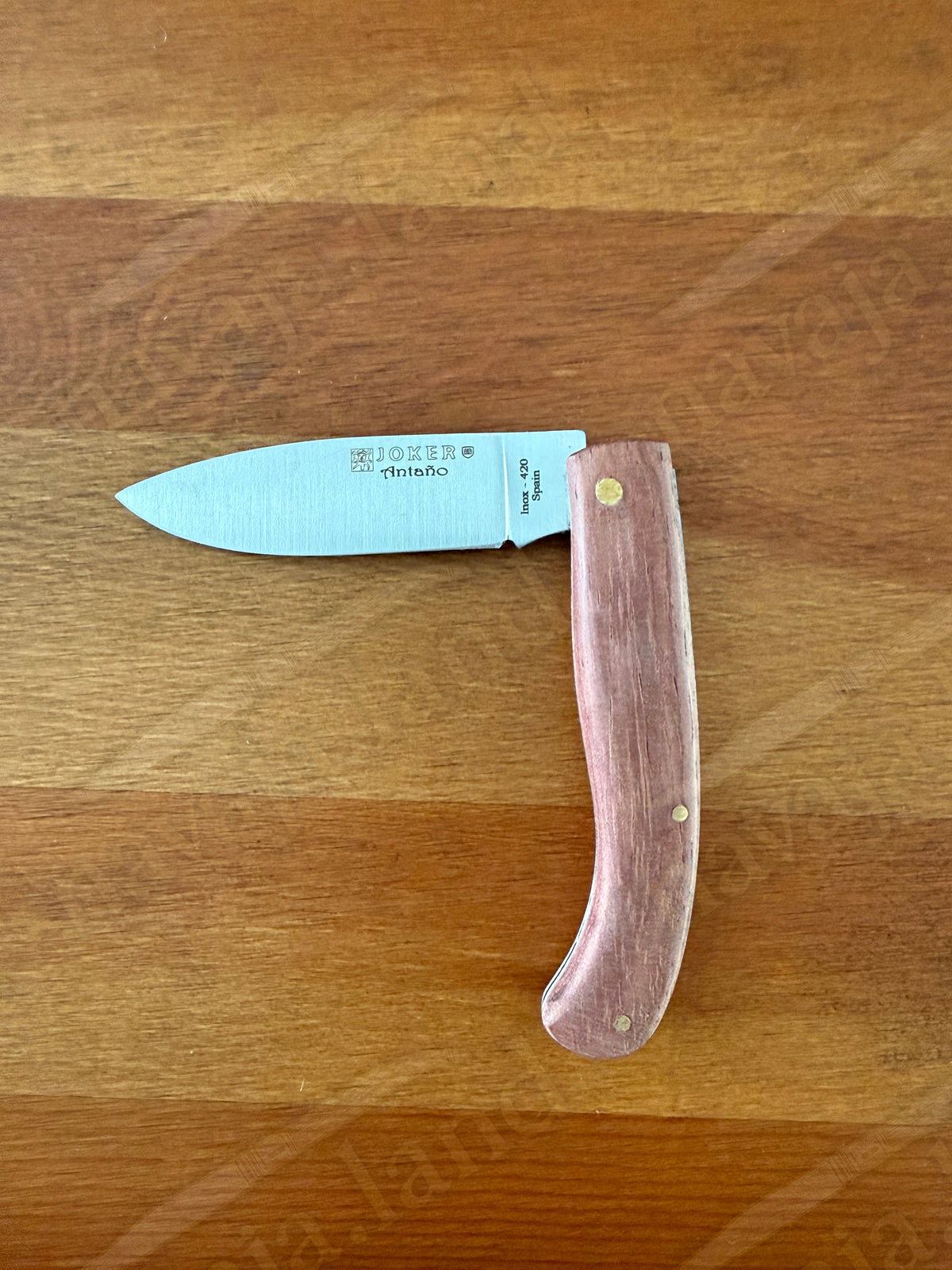 3.14” Joker Antaño Camping Folding Knife (Bubinga Wood Handle) Handmade in Spain