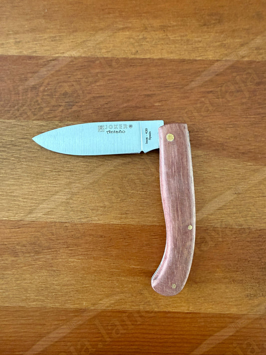 3.14” Joker Antaño Camping Folding Knife (Bubinga Wood Handle) Handmade in Spain