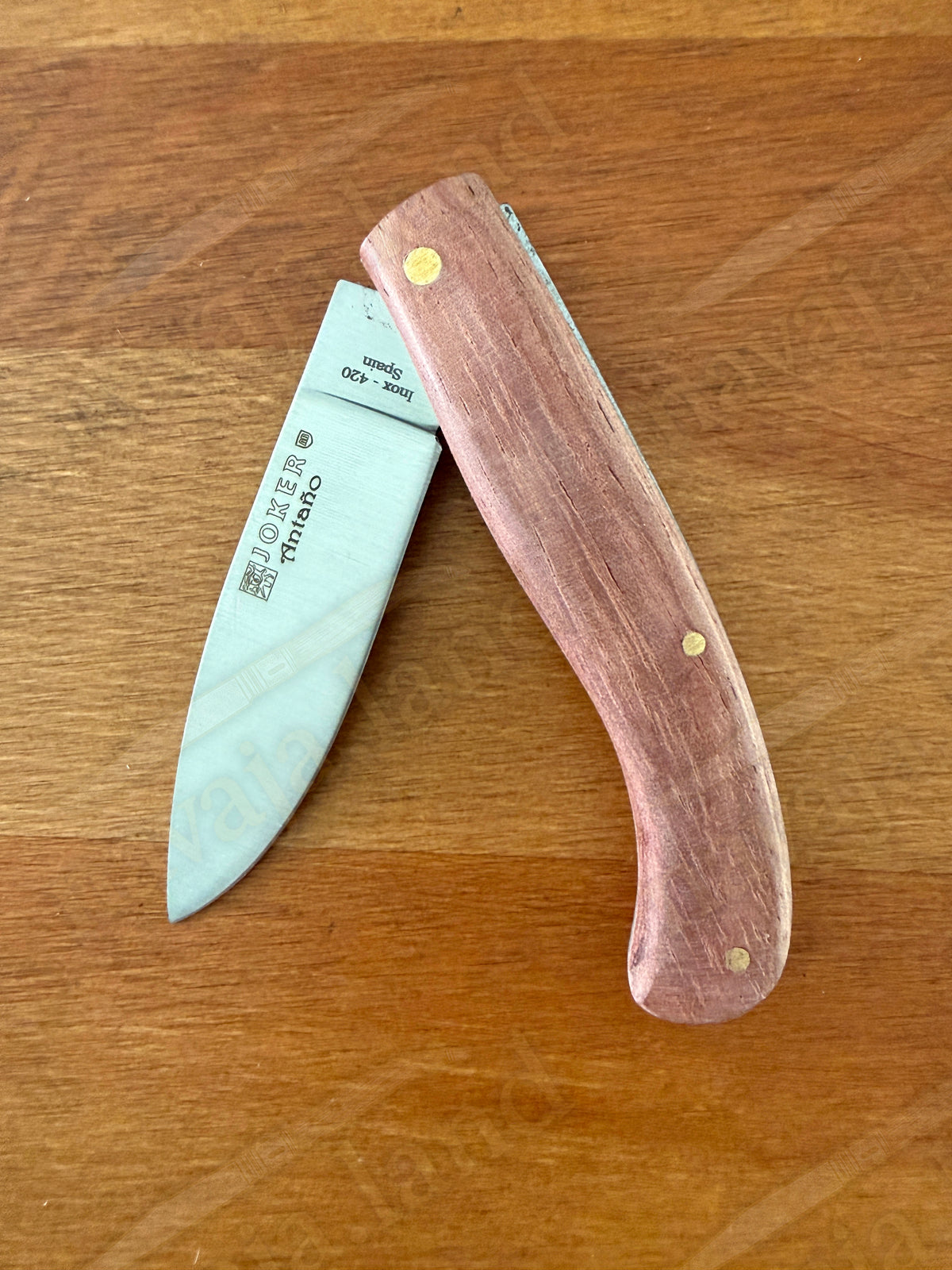 3.14” Joker Antaño Camping Folding Knife (Bubinga Wood Handle) Handmade in Spain