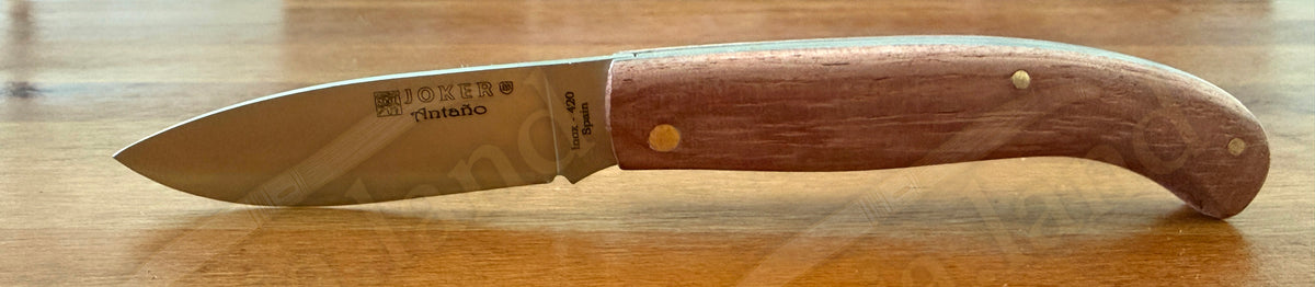 3.14” Joker Antaño Camping Folding Knife (Bubinga Wood Handle) Handmade in Spain
