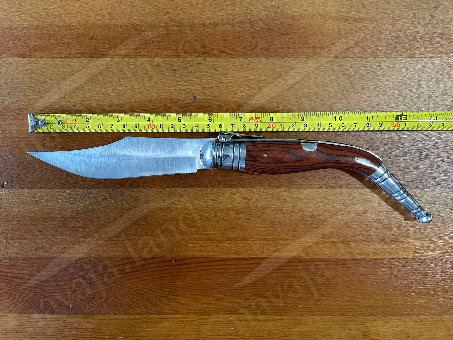 🔥 5.5" Sevillian (Sevillana) Style Classic Spanish Navaja Folding Knife – Red Wood Handle | Ratchet Lock | Made in Spain