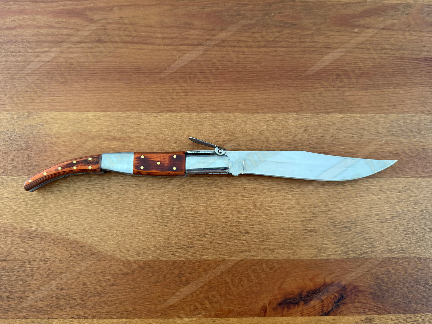 5.3" Arabian Style Classic Spanish Navaja Knife Red Wood Scales With a Ratchet